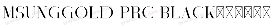 MSungGold PRC Black字体转换